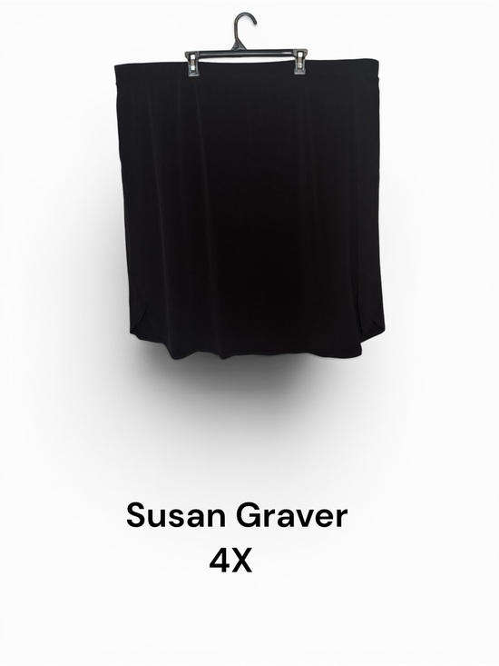 Susan Graver Dresses & Skirts - Susan Graver Black Midi Pull-On Skirt PLUS SIZE: 4X      #V